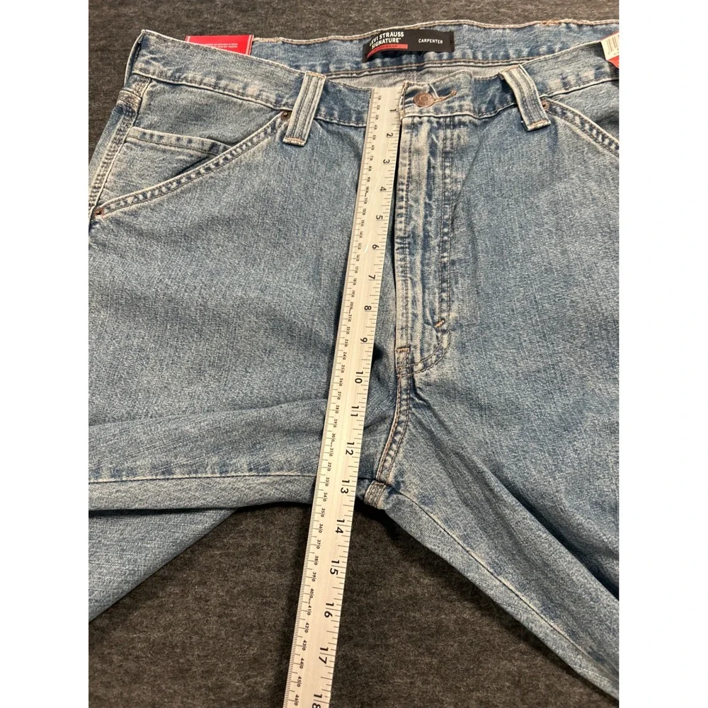 Levi Strauss Signature Carpenter Jeans Mens 38x32 Light Wash NEW Workwear Denim